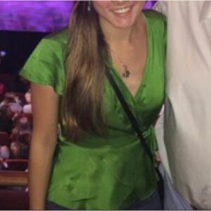 Zara Green Silk Women's Top